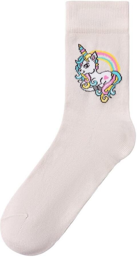 H.I.S Basic sokken met eenhoorn motieven (set 4 paar) - Foto 12
