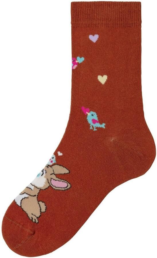 H.I.S Basic sokken met konijnenmotieven (set 5 paar) - Foto 10