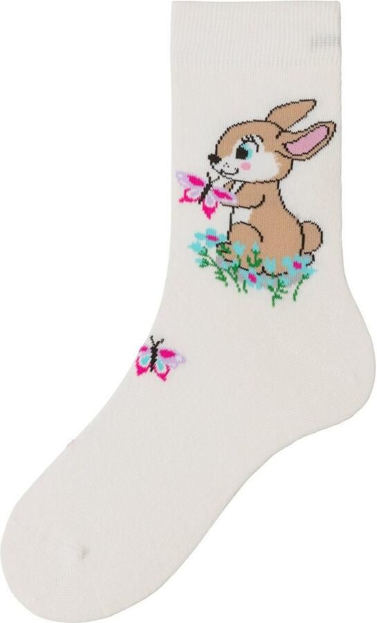 H.I.S Basic sokken met konijnenmotieven (set 5 paar) - Foto 11