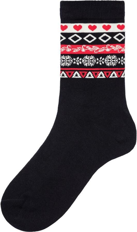 H.I.S Basic sokken met wintermotieven (set 3 paar) - Foto 5