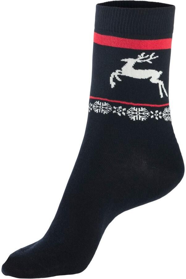 H.I.S Basic sokken met wintermotieven (set 3 paar) - Foto 4