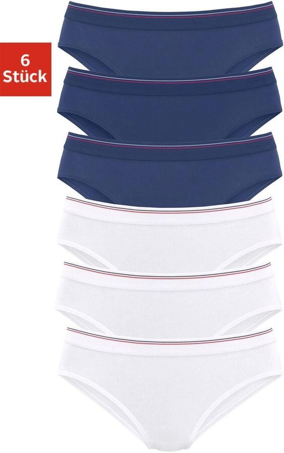 H.I.S Bikinibroekje elastische katoenkwaliteit (6 stuks Set van 6) - Foto 5