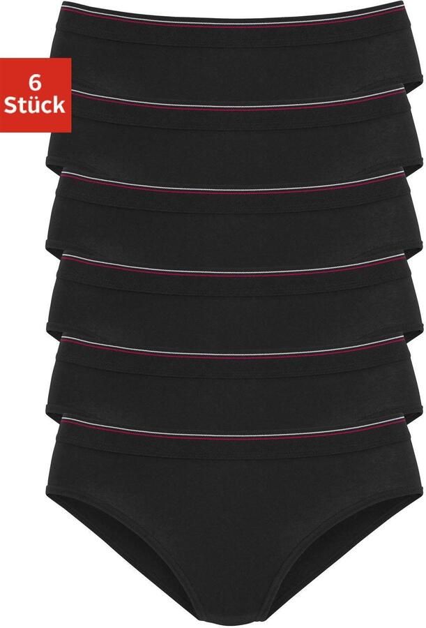 H.I.S Bikinibroekje elastische katoenkwaliteit (6 stuks Set van 6) - Foto 5