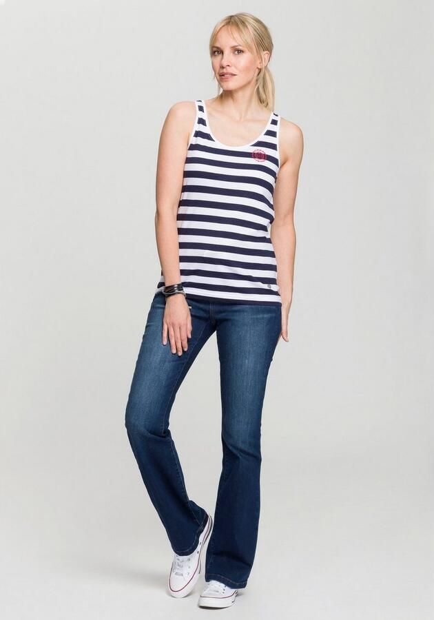 H.I.S Bootcut jeans High waist hoge taille bootcut met used-effecten ook in lange maten - Foto 4