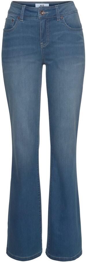 H.I.S Bootcut jeans High waist hoge taille bootcut met used-effecten ook in lange maten - Foto 4