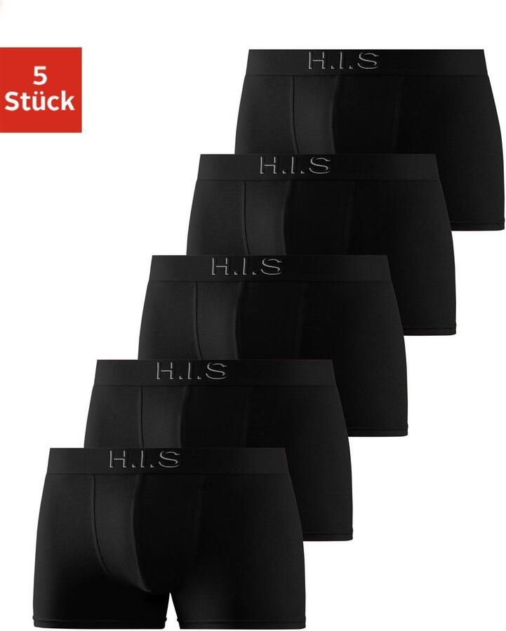 H.I.S Boxershort voor heren Logoweefband met 3D-effect (set 5 stuks) - Foto 7
