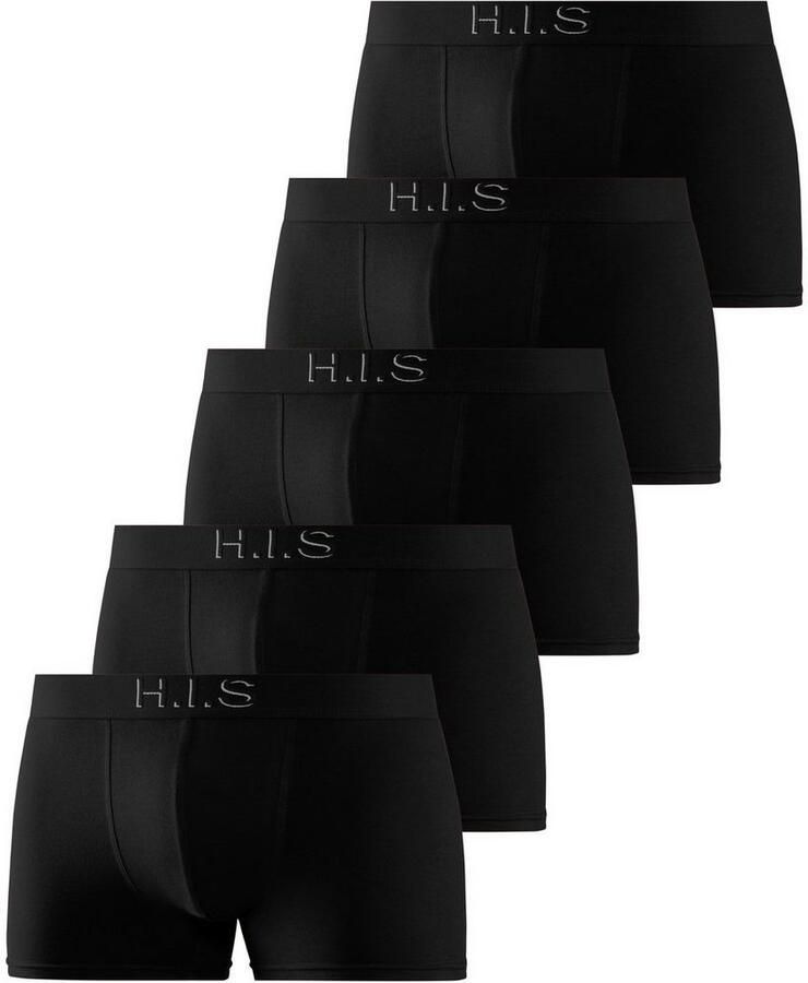 H.I.S Boxershort voor heren Logoweefband met 3D-effect (set 5 stuks)