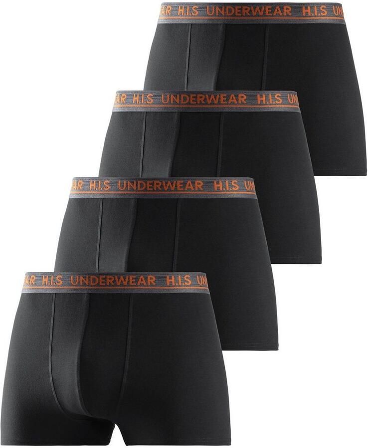 H.I.S Boxershort voor heren met comfortabele stretchband (set 4 stuks)