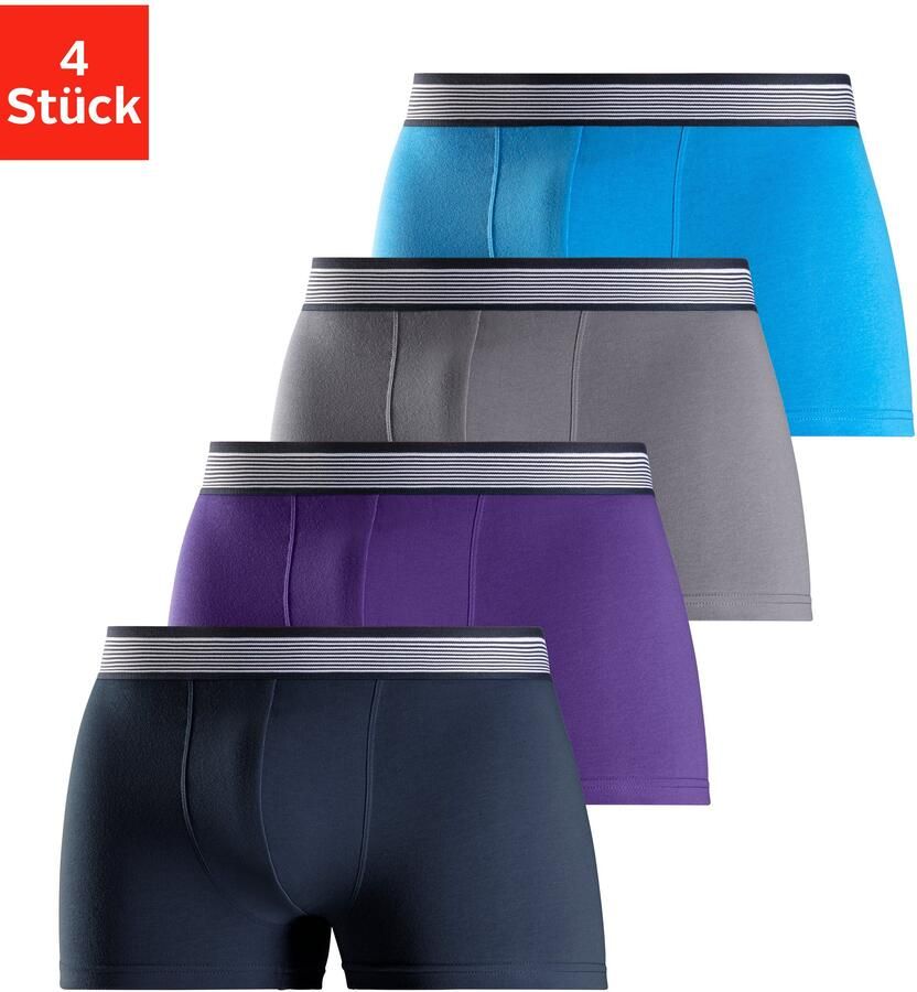 H.I.S Boxershort voor heren met gestreepte weefband (set 4 stuks) - Foto 5