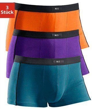 H.I.S Boxershort voor heren met smalle piping aan beide kanten opzij (set 3 stuks) - Foto 6