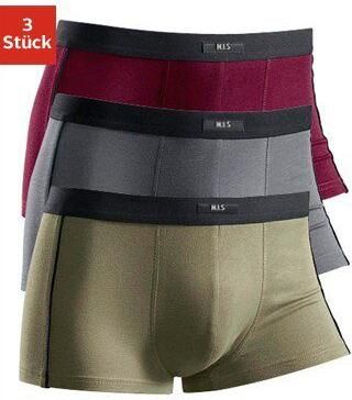 H.I.S Boxershort voor heren met smalle piping aan beide kanten opzij (set 3 stuks) - Foto 3