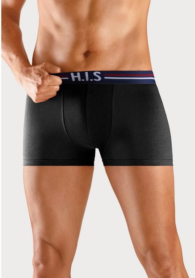 H.I.S Boxershort voor heren met strepen en logo in de band (set 5 stuks) - Foto 3