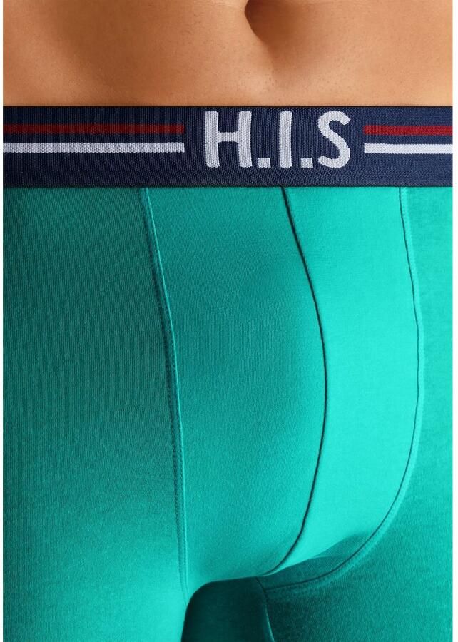 H.I.S Boxershort voor heren met strepen en logo in de band (set 5 stuks)