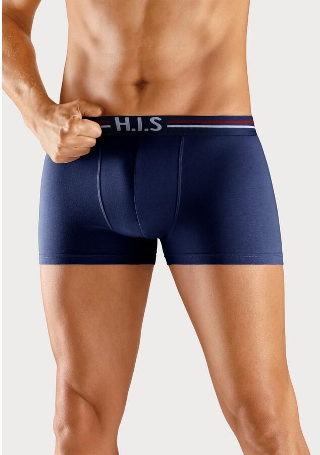 H.I.S Boxershort voor heren met strepen en logo in de band (set 5 stuks) - Foto 3