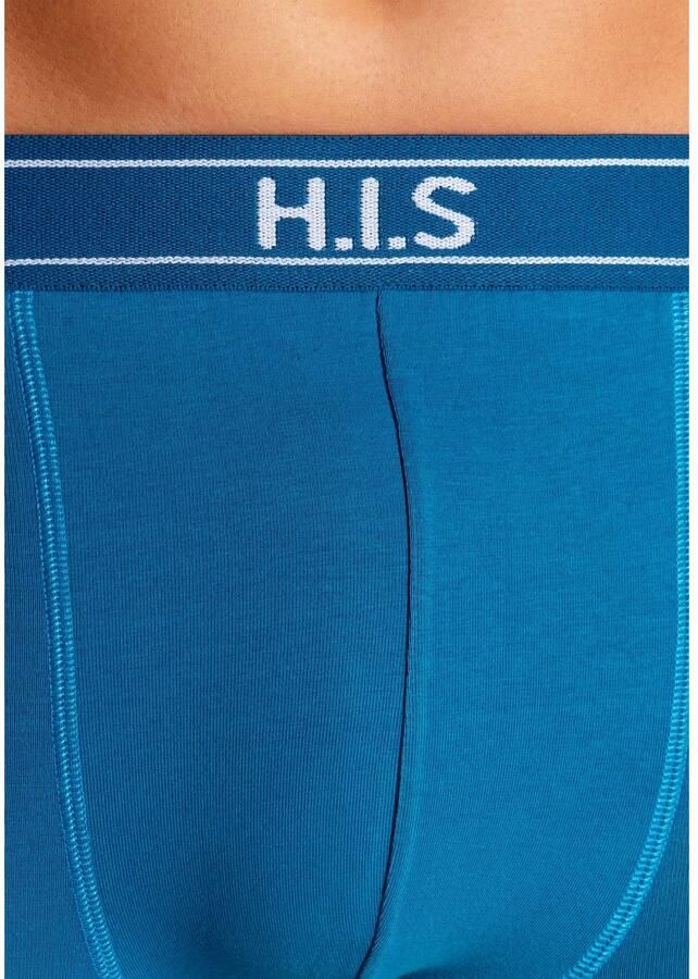 H.I.S Boxershort voor heren met strepen en logo op de band (set 5 stuks)