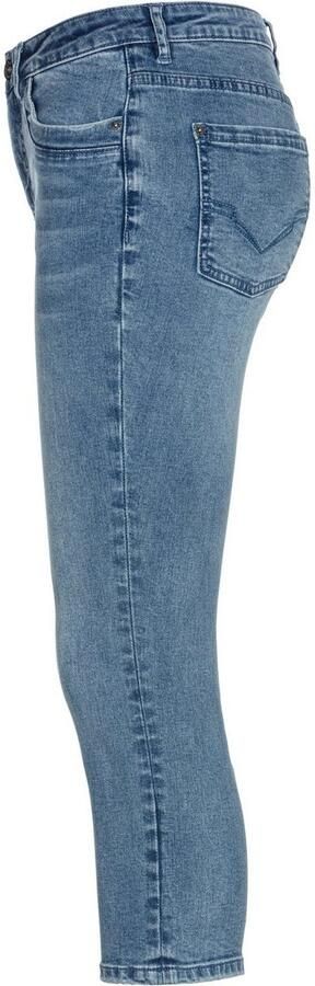 H.I.S Capri jeans smalle broekpasvorm opgerolde pijpafsluitingen hoge taille - Foto 8