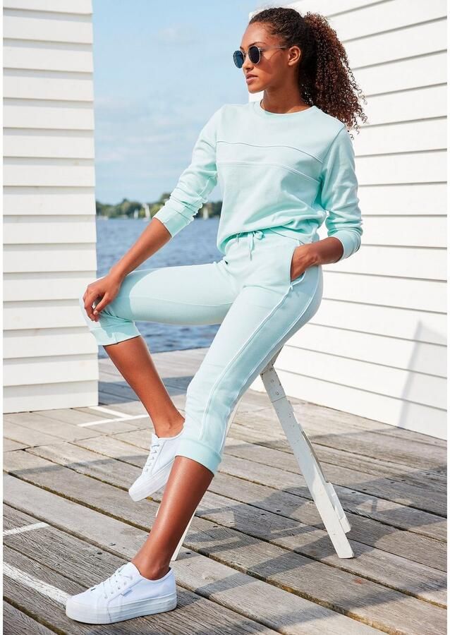 H.I.S Capribroek met zijpiping loungepak