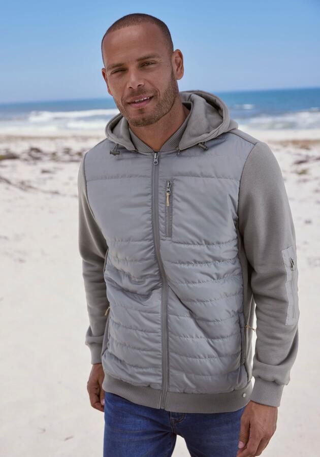 H.I.S Capuchonsweatvest in het voorste gedeelte gestikt met afneembare capuchon - Foto 6