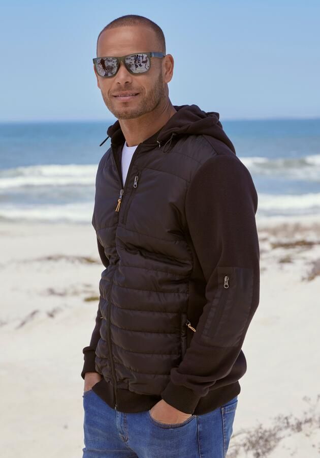 H.I.S Capuchonsweatvest in het voorste gedeelte gestikt met afneembare capuchon - Foto 6