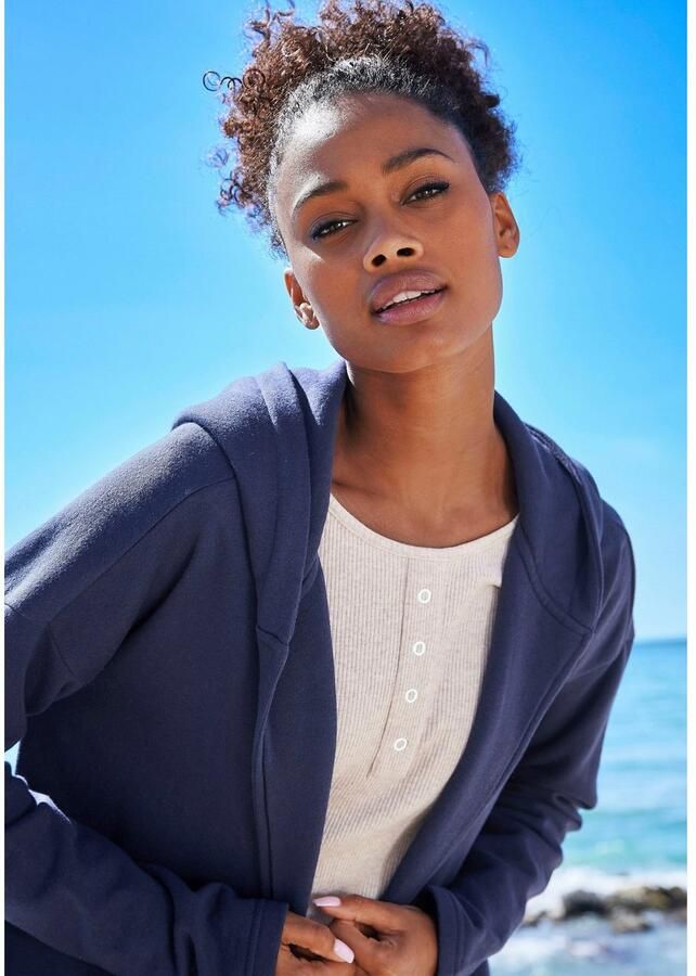 H.I.S Capuchonsweatvest met losse snit loungepak