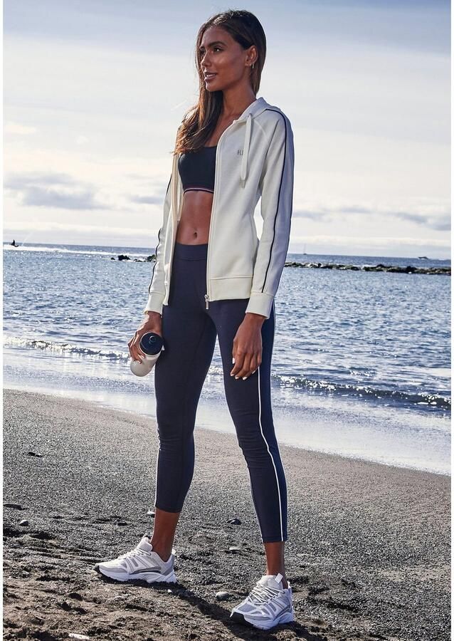 H.I.S Capuchonsweatvest met piping op de mouwen loungepak - Foto 2