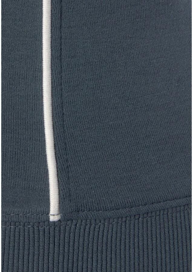 H.I.S Capuchonsweatvest met zijpiping en kleine merkborduurwerk loungewear - Foto 2