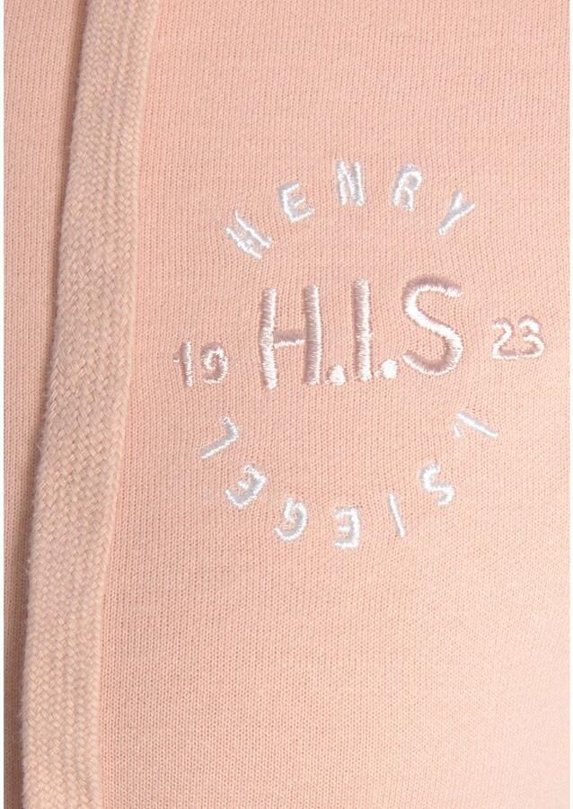 H.I.S Capuchonsweatvest met zijpiping en kleine merkborduurwerk loungewear - Foto 3