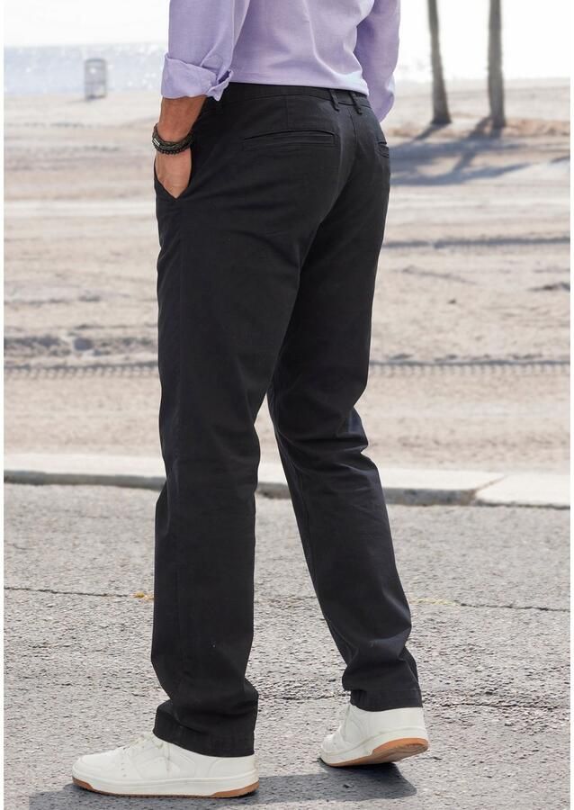 H.I.S Chino Regular fit lange broek van elastische katoenkwaliteit