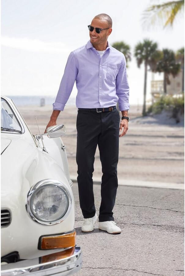 H.I.S Chino Regular fit lange broek van elastische katoenkwaliteit - Foto 4