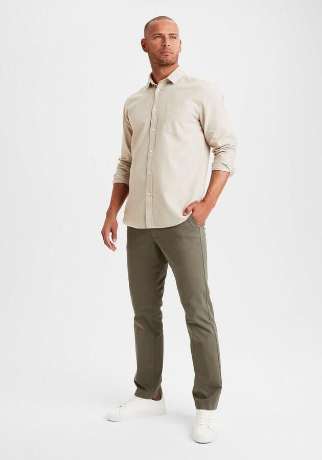 H.I.S Chino Regular fit lange broek van elastische katoenkwaliteit - Foto 5
