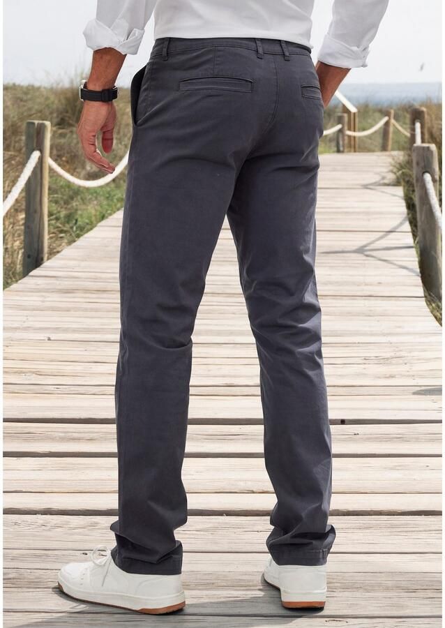 H.I.S Chino Regular fit lange broek van elastische katoenkwaliteit