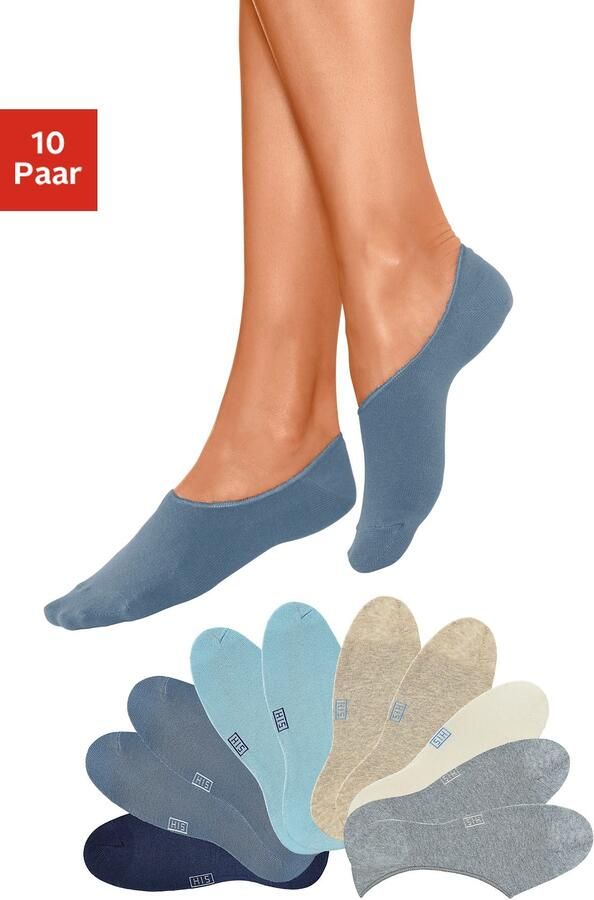 H.I.S Enkelsokken wijd uitgesneden (set 10 paar) - Foto 4
