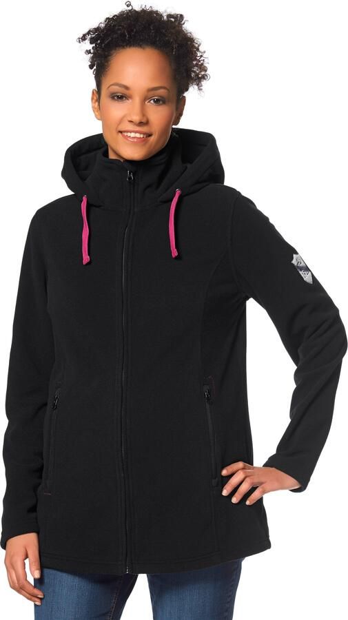 H.I.S Fleecejack Van gerecycled materiaal voor koude temperaturen met capuchon en koord ademend - Foto 8