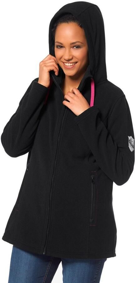 H.I.S Fleecejack Van gerecycled materiaal voor koude temperaturen met capuchon en koord ademend - Foto 7