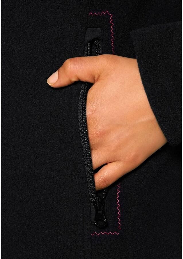 H.I.S Fleecejack Van gerecycled materiaal voor koude temperaturen met capuchon en koord ademend - Foto 2