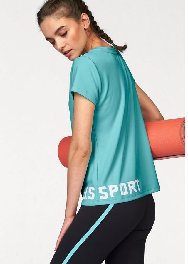 H.I.S Functioneel shirt figuuraccentuerende snit sportieve look met trendy logoprint (Set van 2) - Foto 2