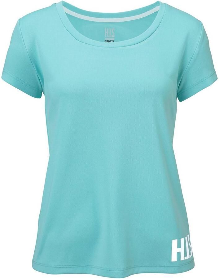 H.I.S Functioneel shirt figuuraccentuerende snit sportieve look met trendy logoprint (Set van 2)