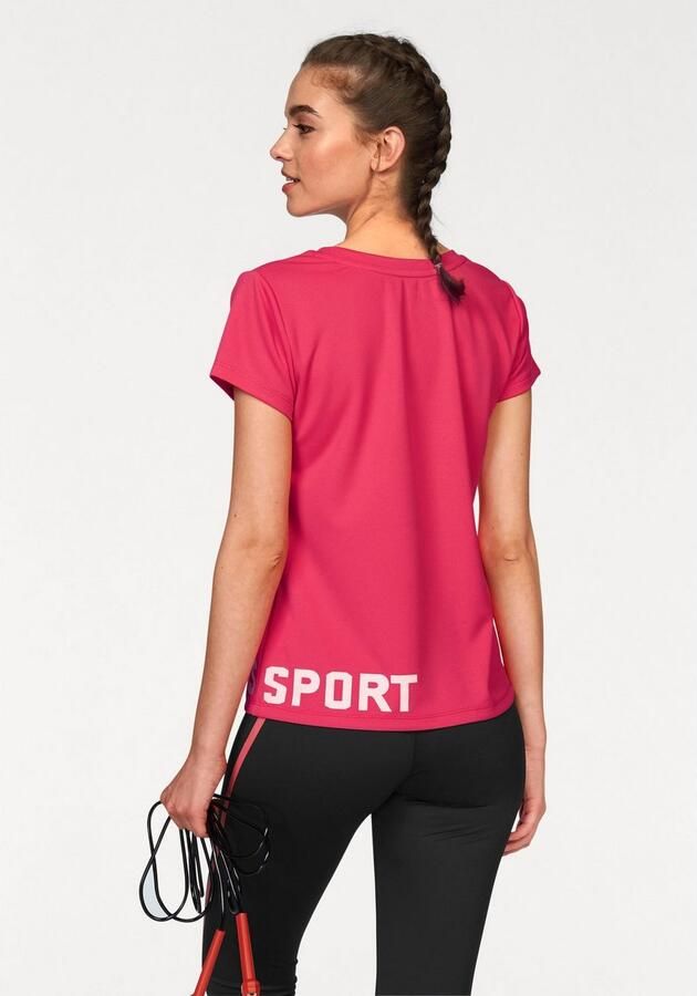 H.I.S Functioneel shirt figuuraccentuerende snit sportieve look met trendy logoprint (Set van 2) - Foto 5