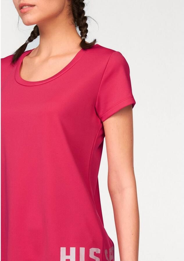 H.I.S Functioneel shirt figuuraccentuerende snit sportieve look met trendy logoprint (Set van 2) - Foto 4