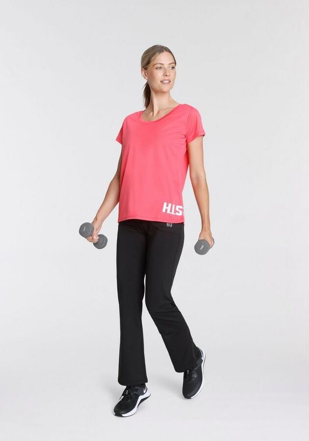 H.I.S Functioneel shirt figuuraccentuerende snit sportieve look met trendy logoprint (Set van 2) - Foto 6