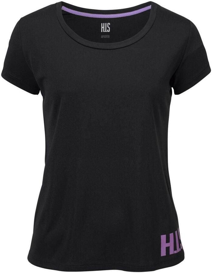 H.I.S Functioneel shirt figuuraccentuerende snit sportieve look met trendy logoprint (Set van 2)