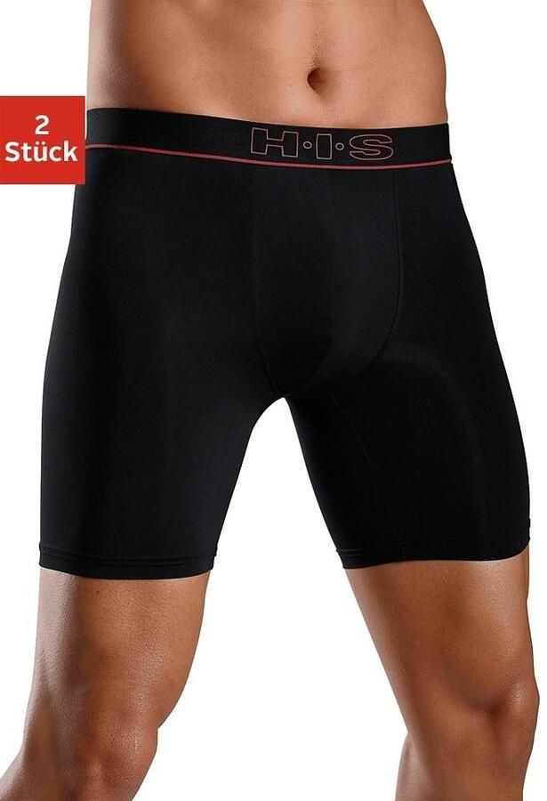 H.I.S Functionele boxershort in sportieve look met lange pijpen in microvezelkwaliteit (set 2 stuks) - Foto 2