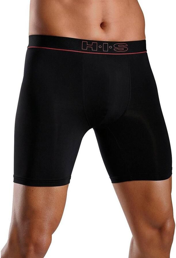 H.I.S Functionele boxershort in sportieve look met lange pijpen in microvezelkwaliteit (set 2 stuks)