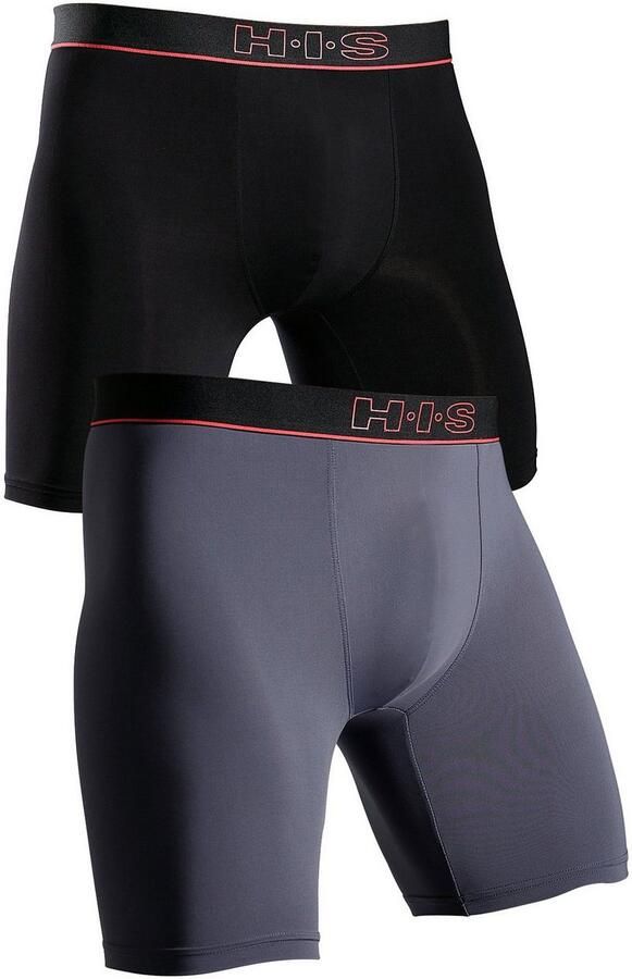 H.I.S Functionele boxershort in sportieve look met lange pijpen in microvezelkwaliteit (set 2 stuks) - Foto 2
