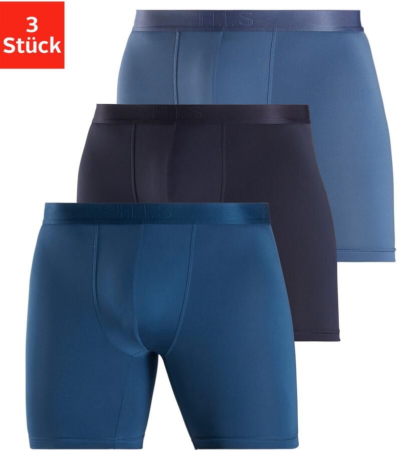 H.I.S Functionele boxershort met lange pijpen in onderhoudsvriendelijke microvezelkwaliteit (set 3 stuks) - Foto 5
