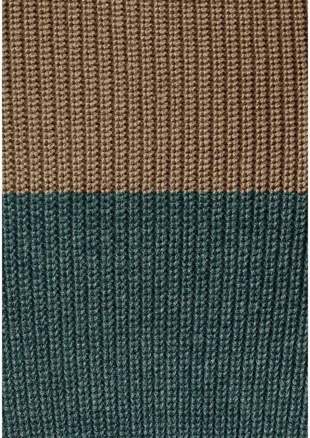 H.I.S Gebreide trui in streepoptiek met ronde halslijn - Foto 2