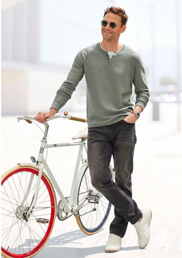 John Devin 5-pocket jeans Straight-fit Jeans in elastische denimkwaliteit