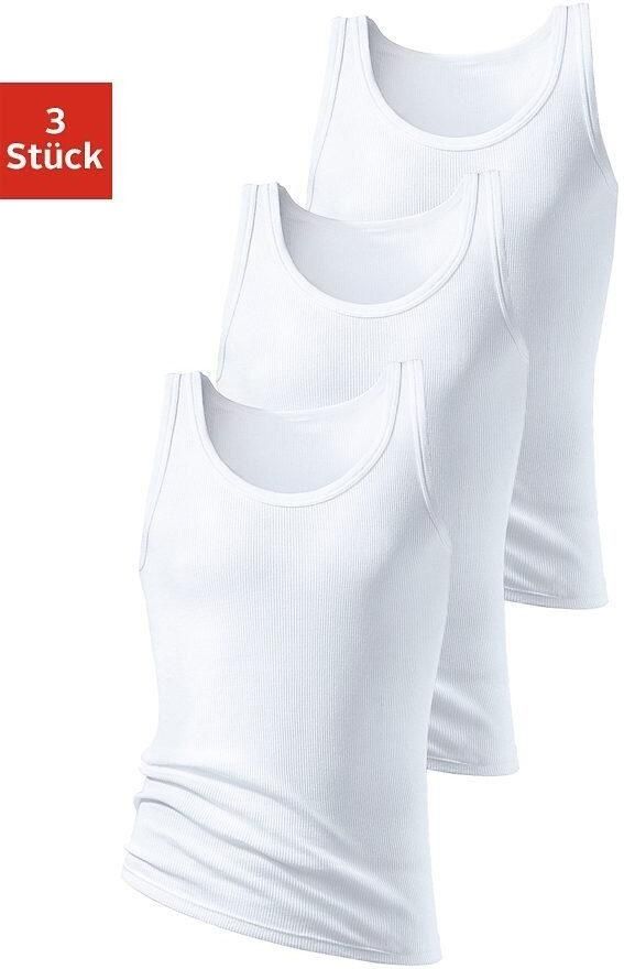 H.I.S Hemd Dubbel rib tanktop in een zachte katoenkwaliteit (set 3 stuks) - Foto 2