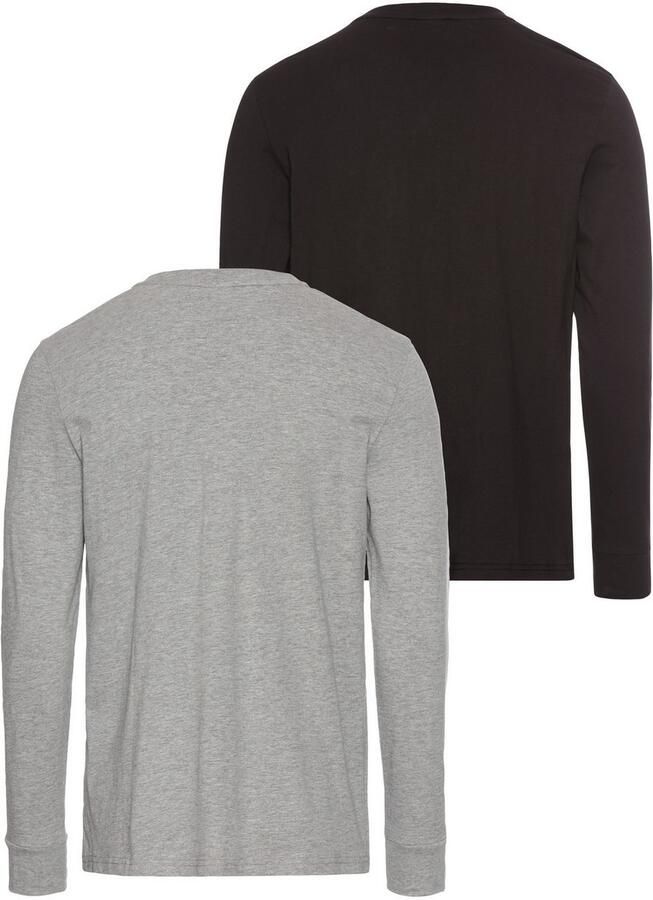 H.I.S Henleyshirt met knoopsluiting (set 2-delig 2 stuks) - Foto 2