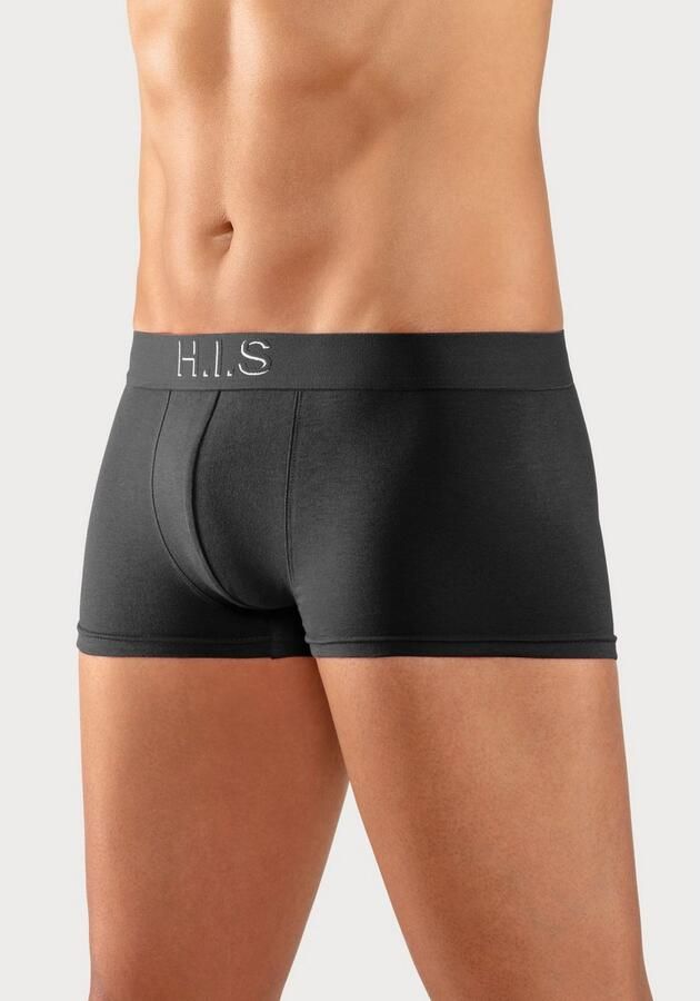 H.I.S Hipster strak zittende boxershorts aan de webband met logo-opdruk met 3d-effect (set 5 stuks) - Foto 5